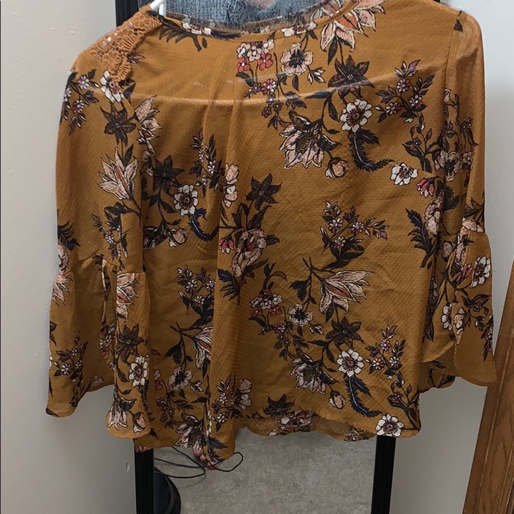 Floral sheer shirt